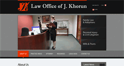 Desktop Screenshot of khorunlaw.com