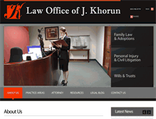 Tablet Screenshot of khorunlaw.com